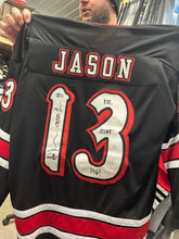 Load image into Gallery viewer, Ari Lehman first Jason signed jerseys
